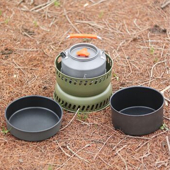 Outdoor Windproof Stove Camping Stove Swedish Storm Stove Gas Stove High-Power Stove Camping Self-Driving Stove Set Pot Cookware