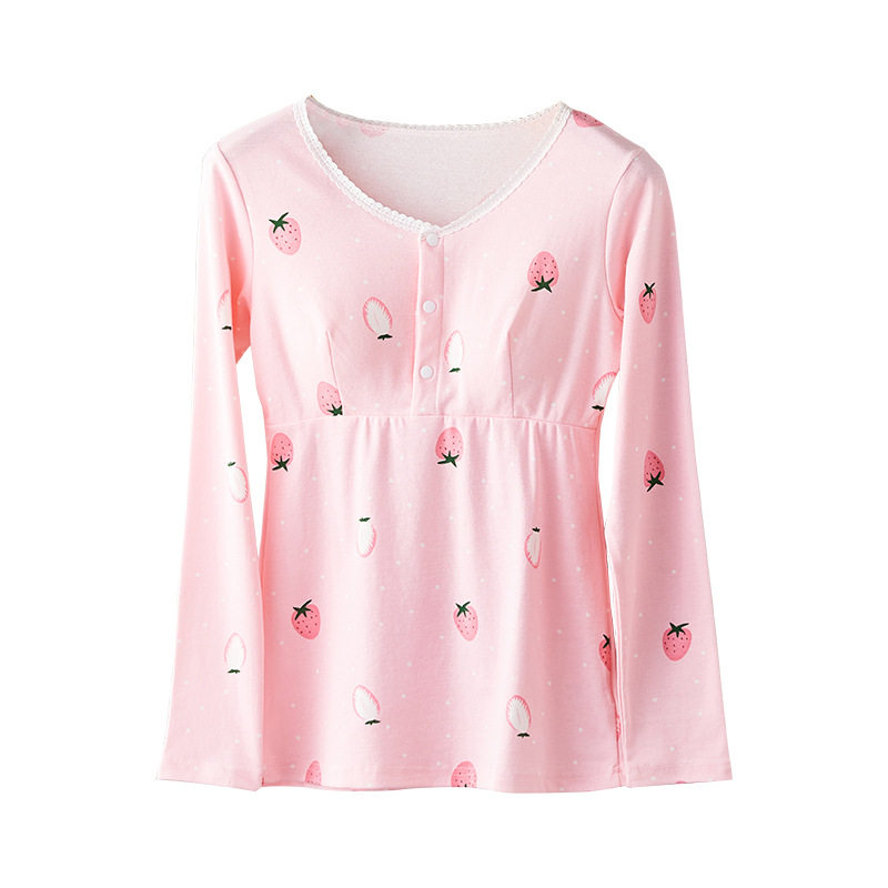 Pregnant Women's Breastfeeding Maternity Clothing Autumn Clothes and Pants Set Pregnant Pregnancy Maternity Postpartum Nursing Cotton Pajamas Set