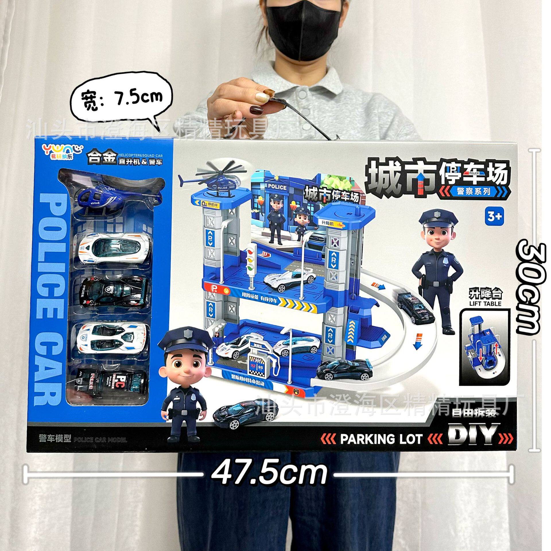 批发工程车消防车模型惯性回力车套装工程玩具车男孩玩具地摊
