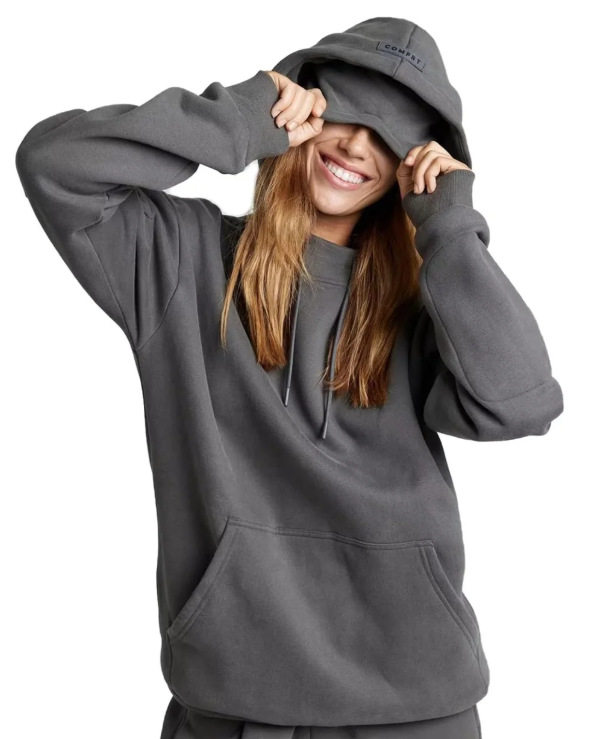 Hooded Sweatshirt Set Solid Color Long Sleeve Comfortable Fabric Fall Winter Style Wholesale Available