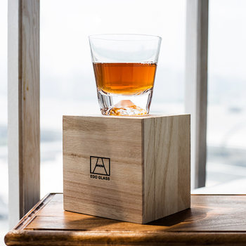 Japanese Mount Fuji heat-resistant crystal glass handmade whiskey glass couple Cup gift box suit