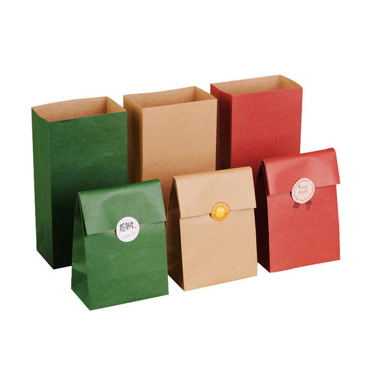 Retro Kraft Paper Bag Gift Bag Thickeneded Souvenir Wedding Candy Bag Printed Logo Christmas Candy Gift Bag