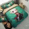 Sanding printing four-piece cartoon style 1.5/1.8m quilt cover three-piece double bedding kit