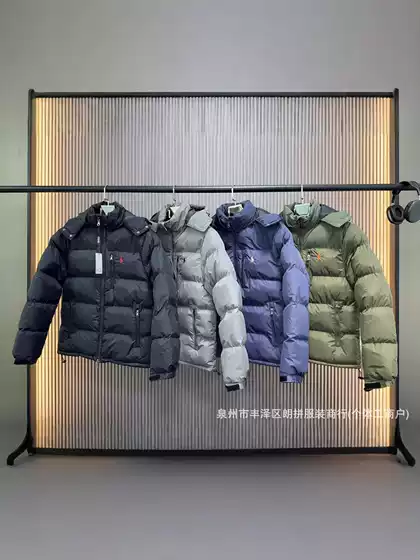 Cross-Border Same Style Ralph Lauren Men's Winter Hooded Thick Warm down Jacket Men's Fashion Puffer Coat