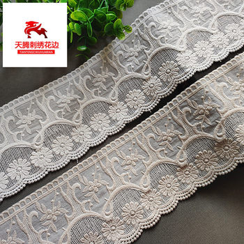 Tianteng wholesale Lei Si lace accessories clothes decoration diy curtain skirt rice white rice apricot two-color width 10cm