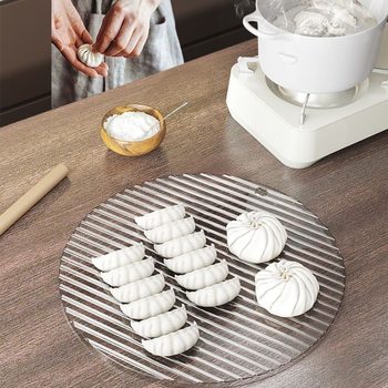 Simple Dumpling Plate Dumpling Tray Household Kitchen Dumpling Pad Plate Round Noodles