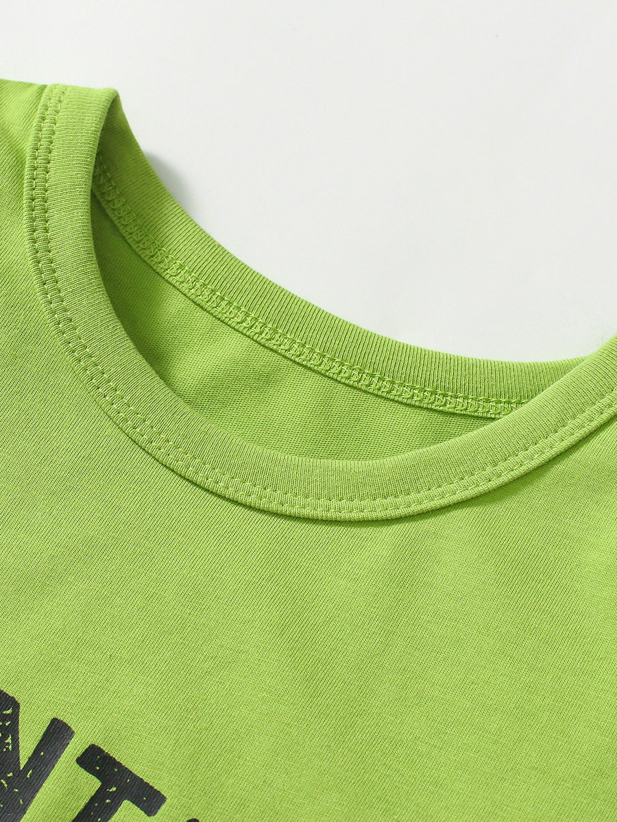 Fornitura fabbrica abbigliamento bambini, set bambini maniche corte estivo, set ragazzi cotone cartone animato