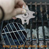 Multifunctional barbecue scraper thickened stainless steel barbecue grill cleaning brush cleaning scraper barbecue grill gap cleaning