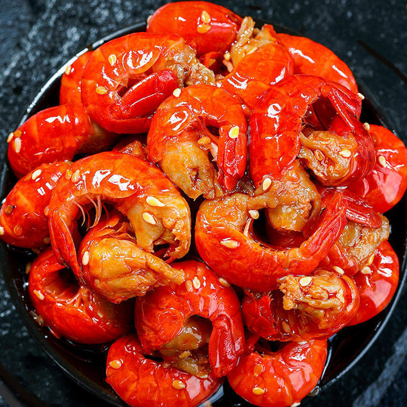 Canned Ready-To-Eat Lobster Tail Spicy Lobster Balls Garlic Tail Spicy Lobster Canned Late Night Snacks Seafood Cooked Food