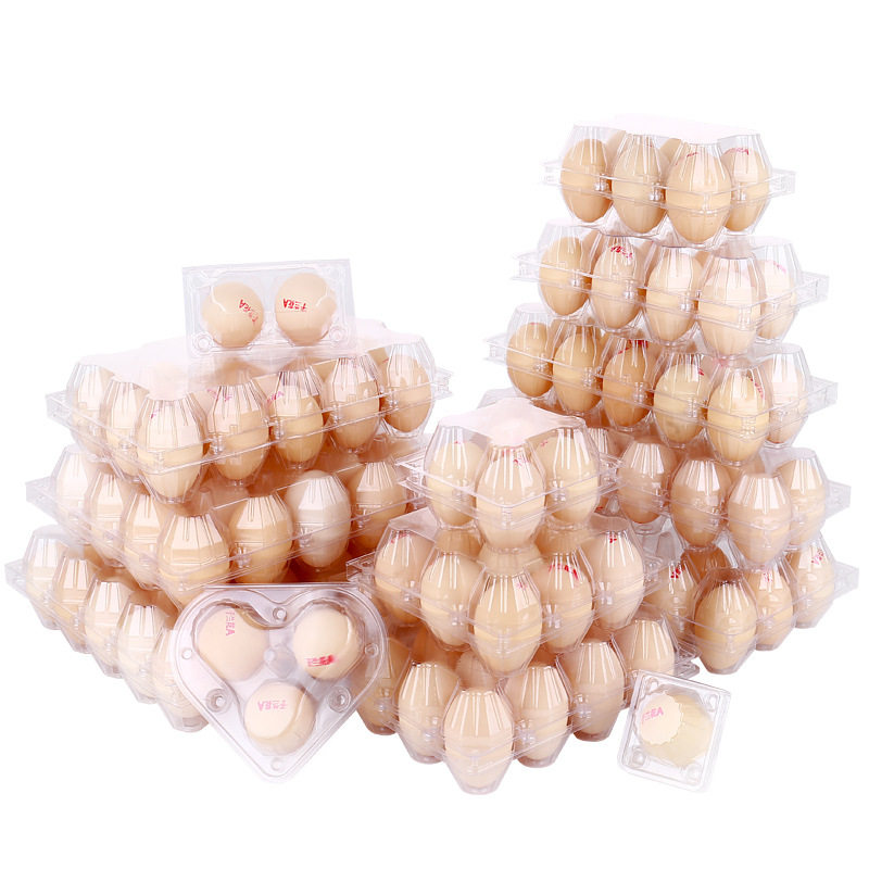 Disposable plastic egg holder with buckle and lid shockproof transparent Earth egg packing box factory direct free shipping