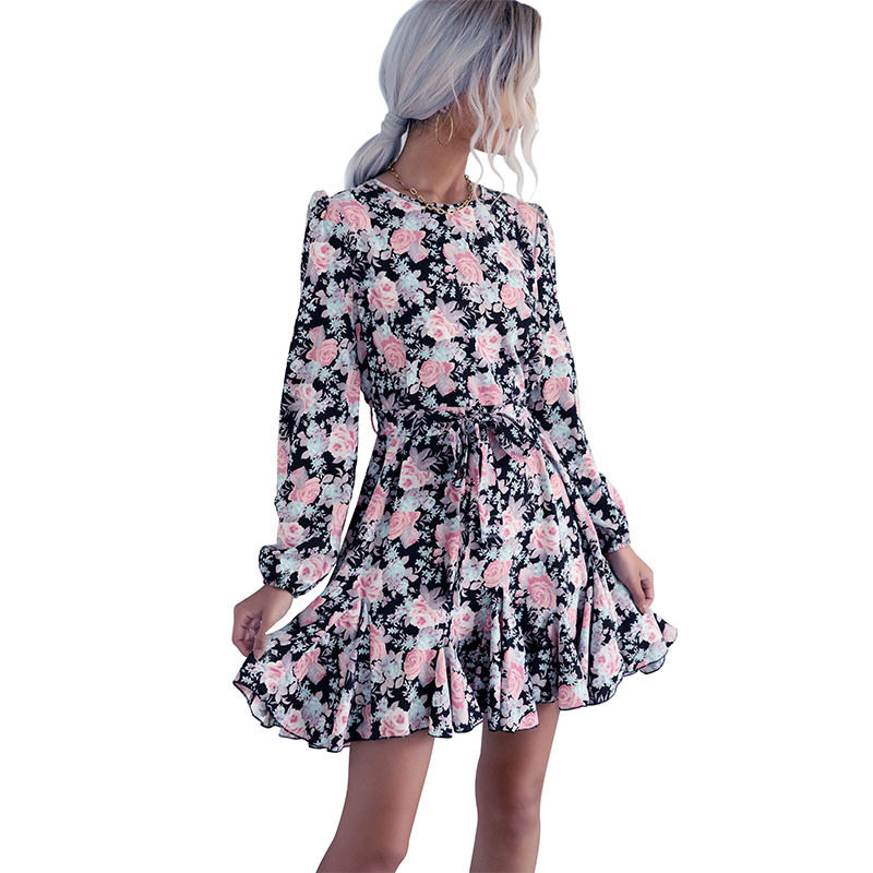 Fashionable Womens Long Sleeve Dress Short Skirt Autumn Winter Style Perfect for Casual Outings Wholesale Available