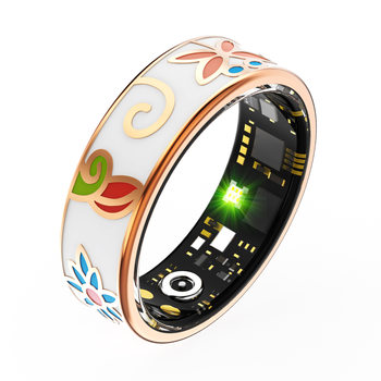 Cross-border new enamel color craft R18 intelligent ring heart rate blood oxygen exercise sleep monitoring IP68 waterproof
