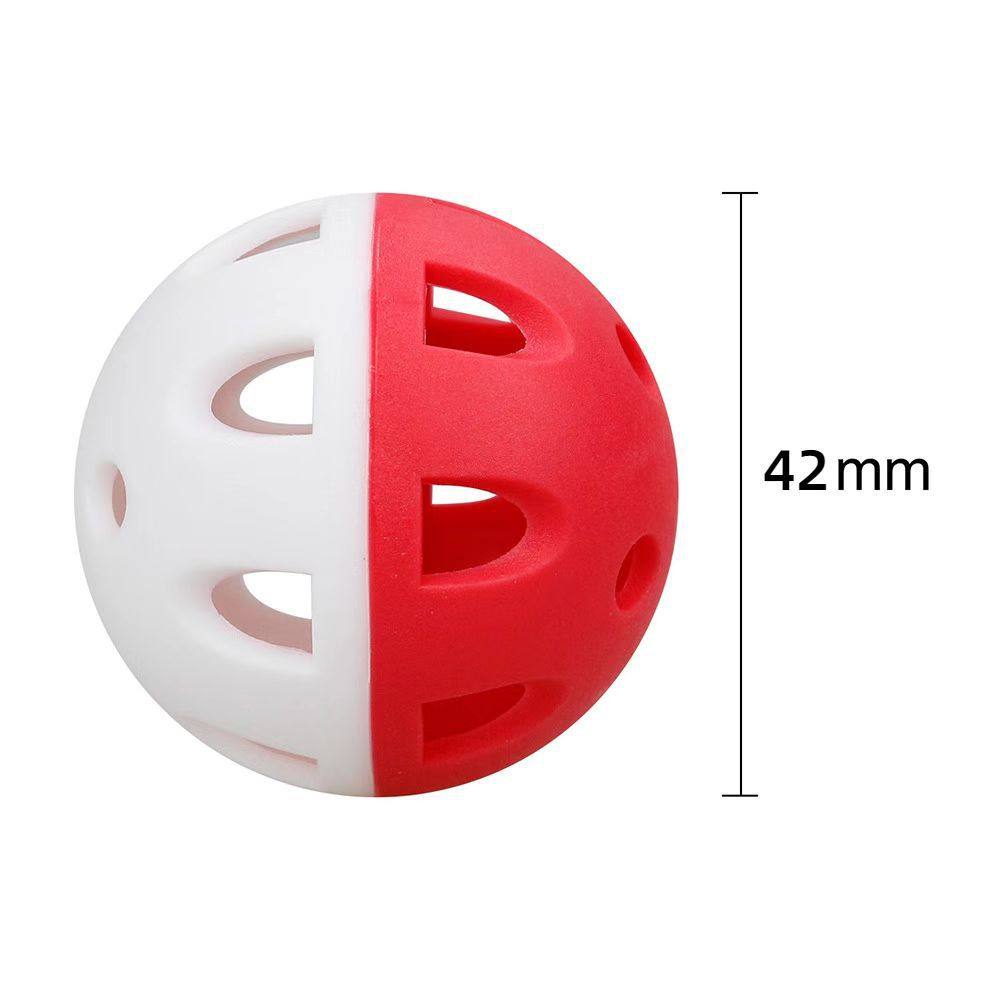 42mm Super Soft 24-Hole Hole Ball Two-Color Golf Swing Practice Ball Horseshoe Ball Floating Toy Hole Ball