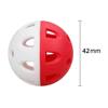 42mm Super Soft 24-Hole Hole Ball Two-Color Golf Swing Practice Ball Horseshoe Ball Floating Toy Hole Ball