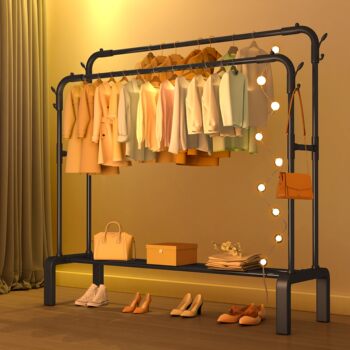 Clothes hanger floor folding household simple balcony clothes drying rack bedroom storage clothes pole indoor clothes hanger