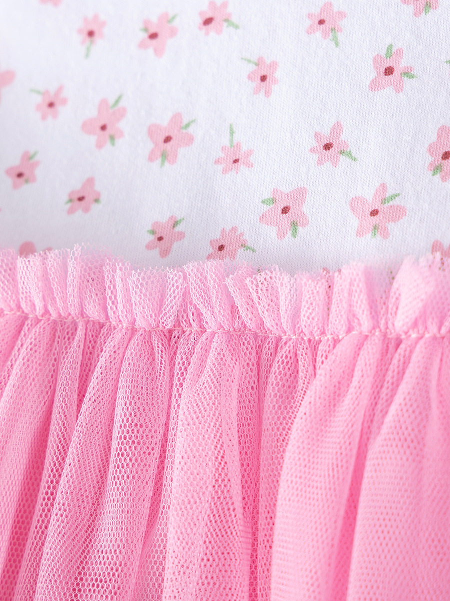 [Style] Girls' Summer Dress, Cute Baby Princess Dress, Short-sleeve Kids' Tulle Dress