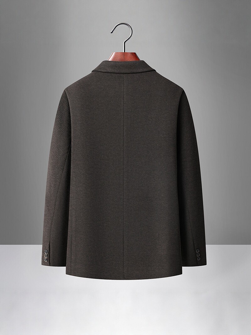 Áo vest nam casual pha len dáng ôm, áo khoác blazer công sở nhẹ nhàng — Xanh cà phê, Đen xám