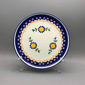 [Hand-Painted Underglaze Color] Polish Ceramic Plate with Vinegar Dish, Ceramic Plate, Oven Baking Tray, Bohemian Light Luxury