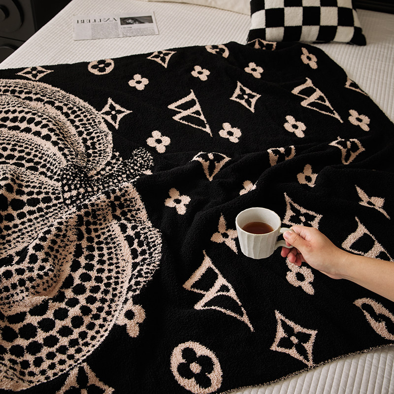 [Home] Throw Blanket, Half-Velvet Blanket, Sofa Nap Blanket, Decorative Blanket, Manufacturer, Cross-Border, Nordic Style