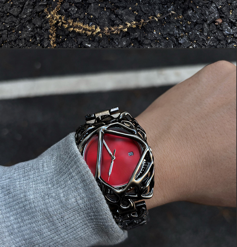 Millennium Y2K Watch Men's Spider Web Alabaster European and American High-End Waterproof Cross-Border Popular Men's Watch 58 O1CN01VfpQYM1PLRUJNZaVj !!2218131131824 0 cib