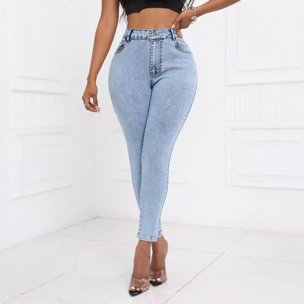 Slim Fit Stretch Denim Jeans for Women Casual Style Comfortable Fabric Versatile Use Ready to Ship