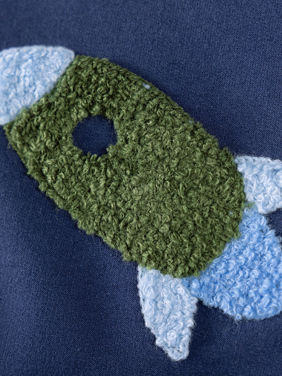 Boys' Autumn Cartoon Hoodie, Space Pattern Kids' Wear