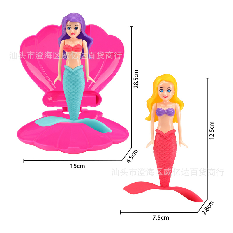 跨境新款潜水旋转上升美人鱼套装 儿童泳池戏水寻宝玩具潜水门厂