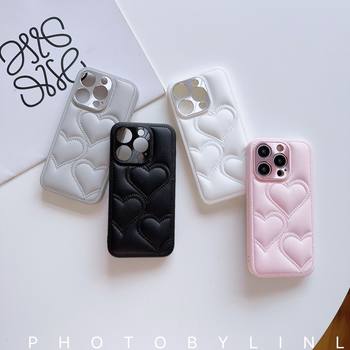 Suitable for Apple iPhone 17 Pro Max New Phone Case 16 Luxury Leather Stitching Small Chanel Style Heart 15