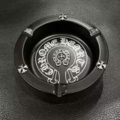Retro Classy Cigar Ashtray Cross Stainless Steel Personalized Home Bedroom Office Trendy Brand Anti-Fall Ashtray