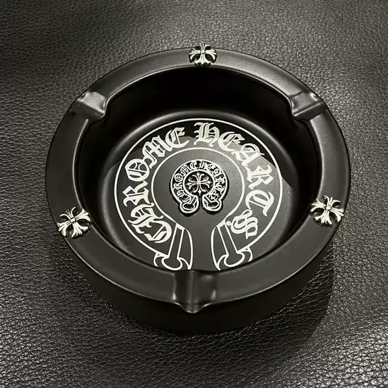 Retro Classy Cigar Ashtray Cross Stainless Steel Personalized Home Bedroom Office Trendy Brand Anti-Fall Ashtray