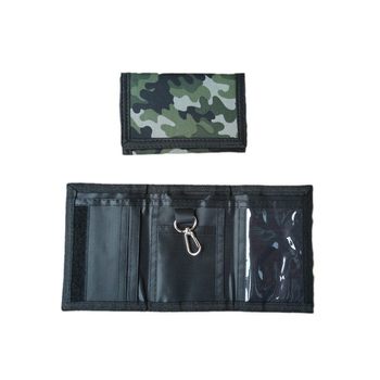 Amazon Camouflage Zipper Money Bag Amazon Zipper Wallet Oxford Cloth Folding Wallet Cross Border Men Coin Purse
