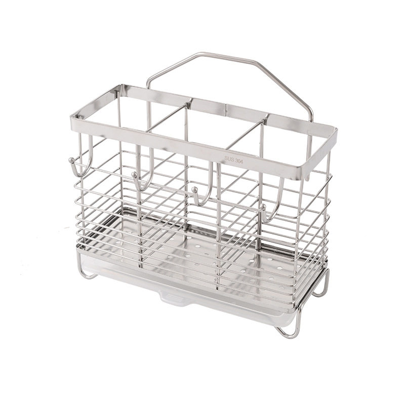 Stainless steel chopsticks storage box kitchen chopsticks cage wall-mounted chopsticks cage household knife spoon chopsticks holder