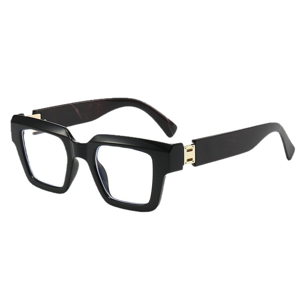 European and American famous glasses frame women's retro marbling women's INS style anti-blue light glasses men and women all-match 9201