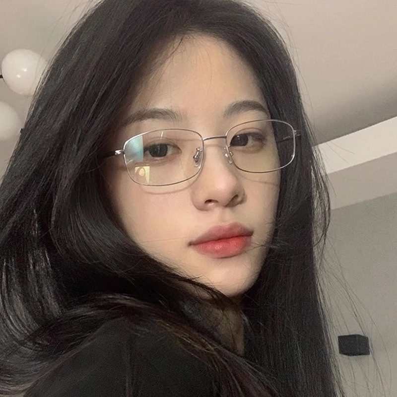 Japanese-style Gold Frame Glasses Women's Myopia Can-match Small Face Retro Silver Border Blue Light Narrow Frame Glasses