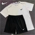 White reflective single hook top + single hook five-quarter pants