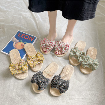 French High-end Flat Sandals Women's Summer 2024 New Popular Niche Women's Fairy Style Outerwear Slippers