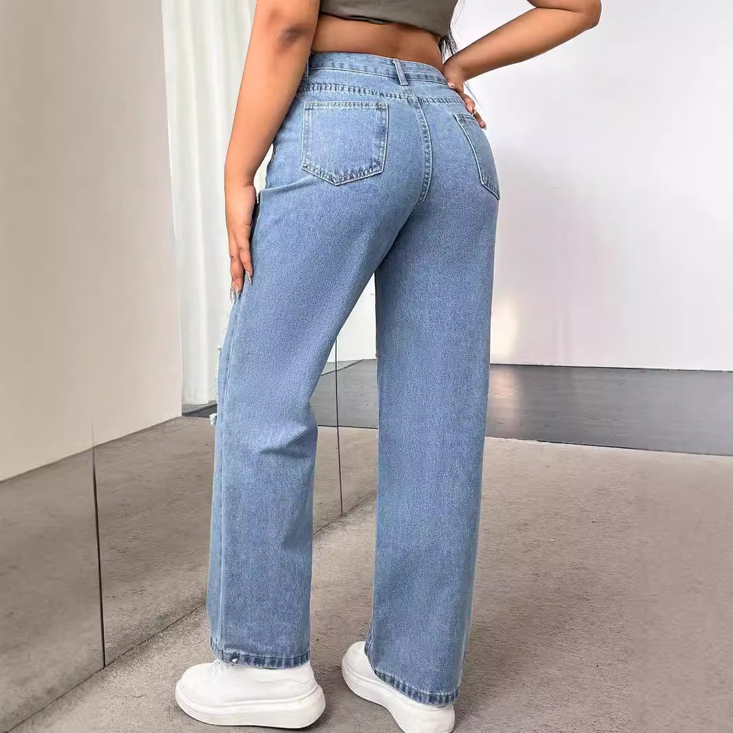 Fashionable Ripped Denim Jeans for Women Casual Style Trendy Design Comfortable Fit Available for Wholesale