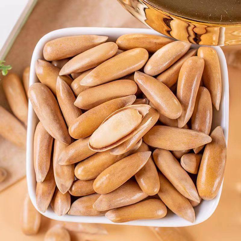 New Brazilian Pine Nuts 500g Thin Shell Afghan Hand-peeled Pine Nuts Large Capsules Direct Sales Wholesale Snacks for Pregnant Women 100g