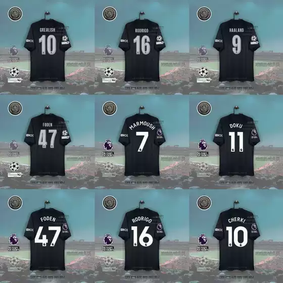 2526 Football Jersey Haaland Rodri Foden Marmusch Foden Shelki Reindes Away Jersey
