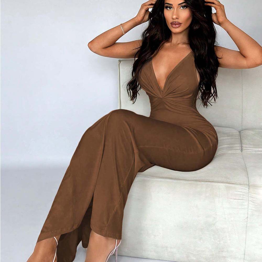 Summer Womens Bodycon Maxi Dress Solid Color Knitted Backless High Waist Slim Fit Casual or Party Wear