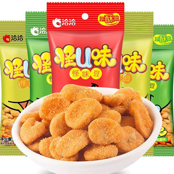 Qiaqia strange flavor broad bean 130 g/bag just spiced crab yellow spicy broad bean bag casual chasing drama snacks