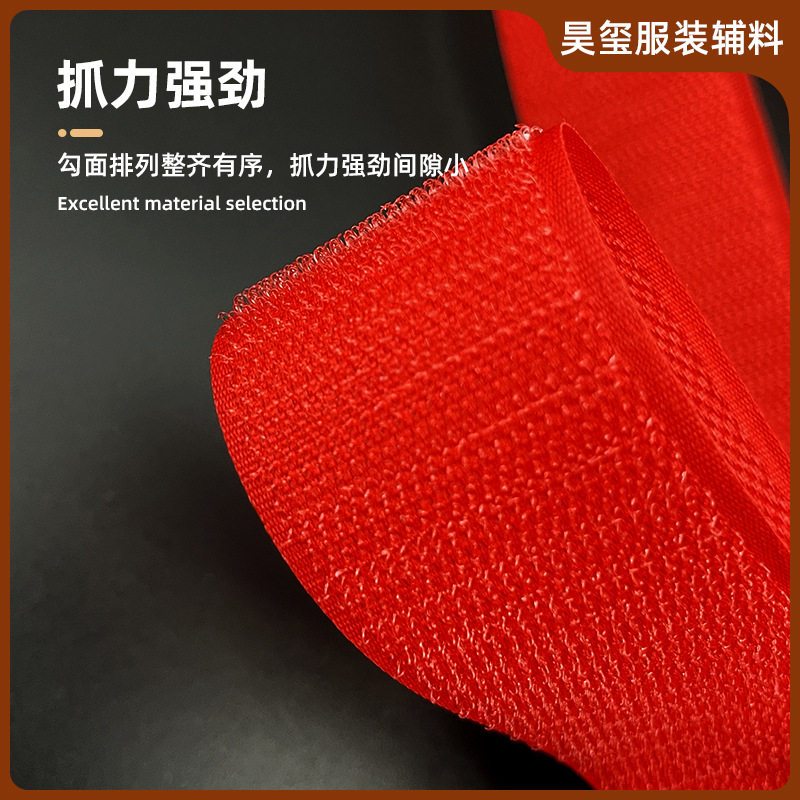 Big red velcro velcro buckle buckle velcro bag shoes and hats accessories velcro wholesale