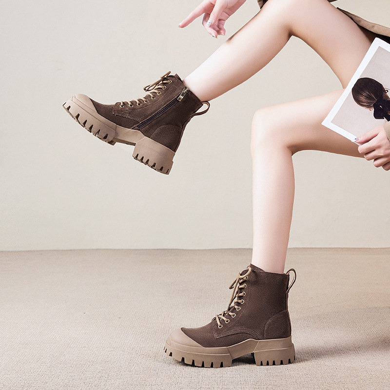 (Mới) Mã K3466 Giá 2190K: Boot Cổ Thấp Nữ Wetdi Kẻ Caro Hàng Mùa Xuân Thu Đông Kẻ Caro Đế Cao Giày Dép Nữ Chất Liệu Da Bò G05 Sản Phẩm Mới, (Miễn Phí Vận Chuyển Toàn Quốc).