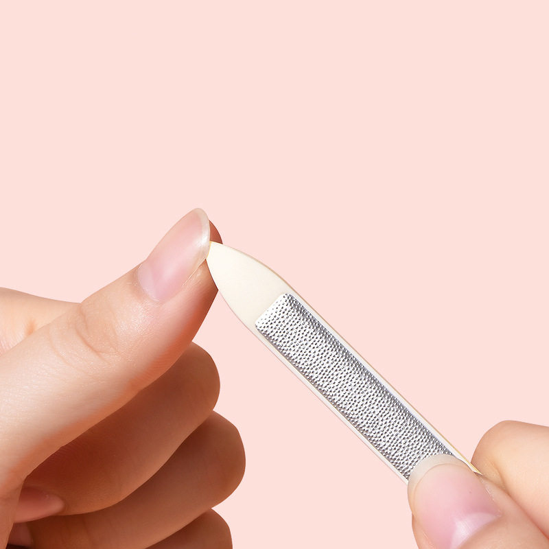 Nail File Metal Stainless Steel Nail File suit Nail Art Manicure Polishing Nail Strip Tool Multiple Use with Pointed