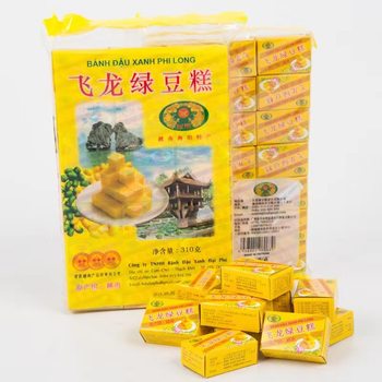 Vietnam Haiyang specialty Feilong green bean cake 310g green bean cake a bag of 42 small boxes of nostalgic snacks and cakes