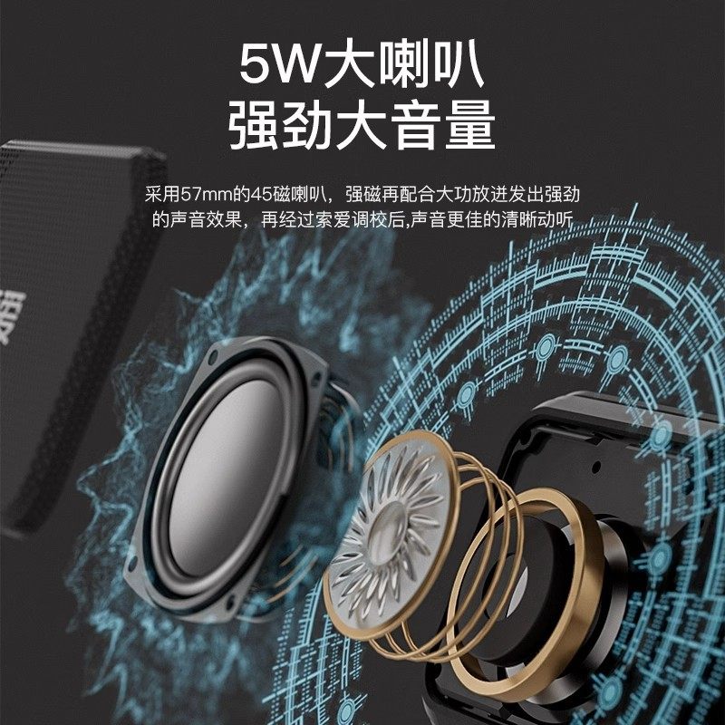 Bluetooth Speaker Sony Ericsson C16 Mini Portable Card-Insertable Square Dance Speaker Wireless Small Music Player