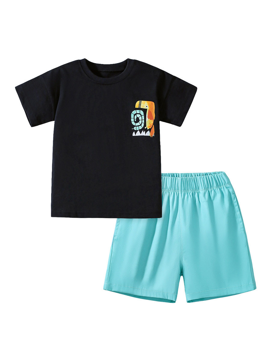 Custom-made Supply New Short-sleeve Dinosaur Printed Kids' Set, Summer Toddler & Kids' 2-piece Set Wholesale
