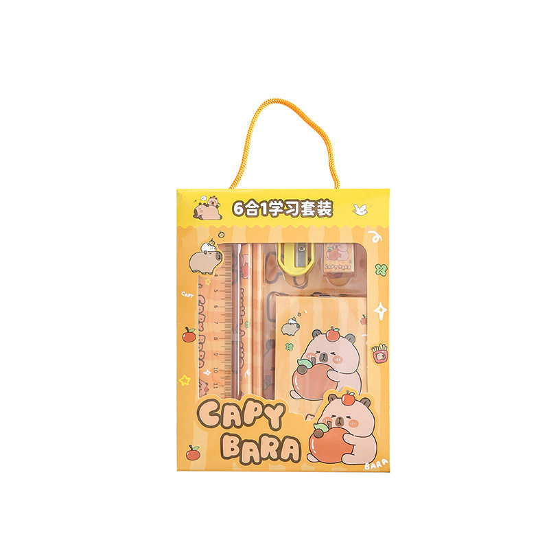 Kapibala Stationery Set, Children's Cute Souvenirs, Student Prizes, Kindergarten Class Sharing Gifts