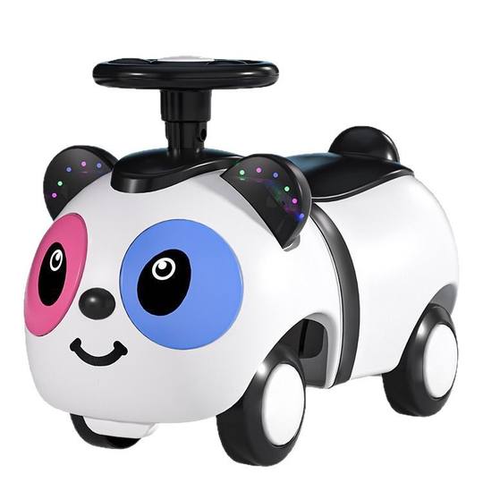 Manufacturer's Ready-Made Children's Scooter Panda Yo-Yo Car Twist Car Four-Wheel Children's Car 1-5 Years Old Baby Car Wholesale