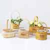 Carefully Selected Mini Wooden Flower Baskets for Children's Day and Women's Day, Flower Shop Arrangement Baskets, Woven Baskets, Storage Tote Baskets
